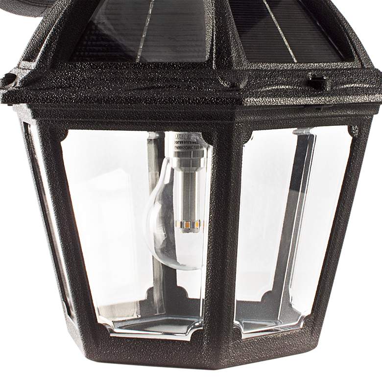 Image 4 Polaris 12 inch High Black Solar LED Outdoor Wall Light more views