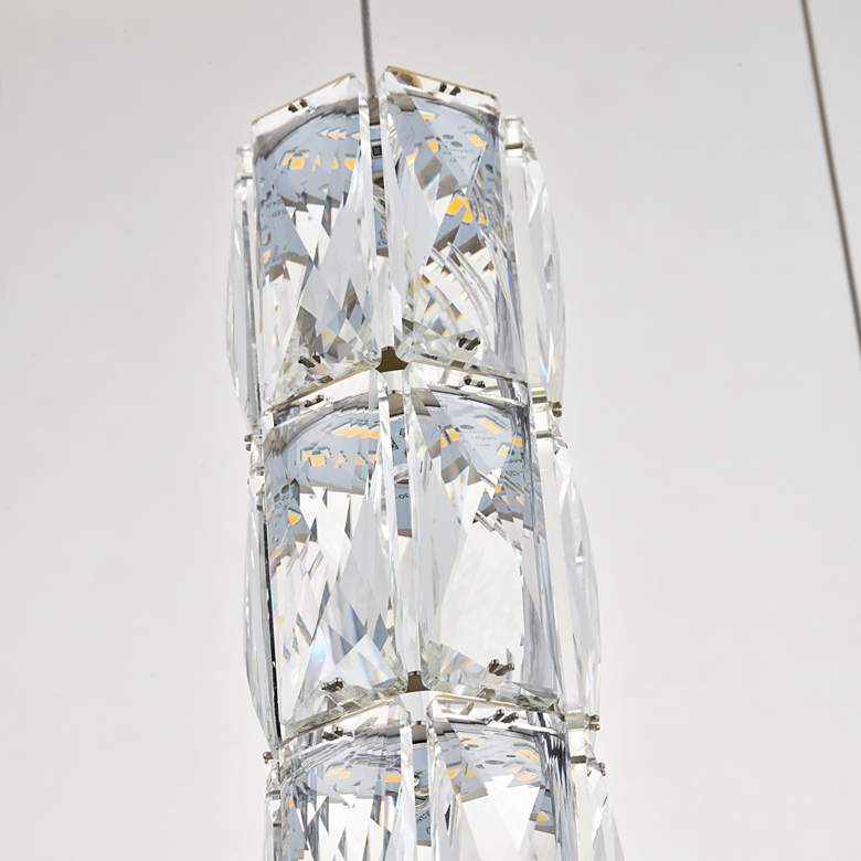 Image 4 Polaris 12" Wide Gold and Crystal LED Multi Light Pendant more views