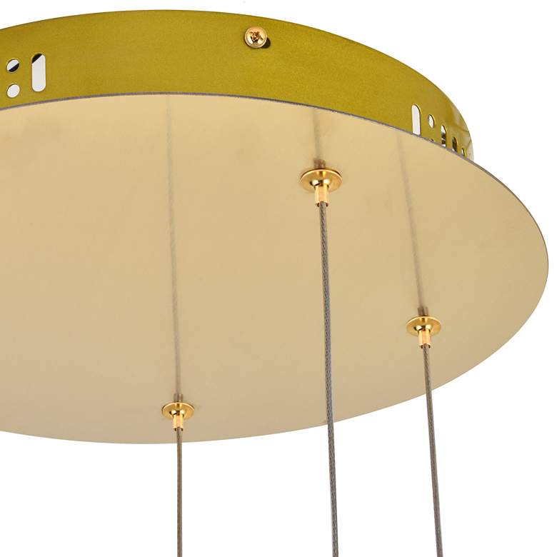 Image 6 Polaris 12" Wide Gold and Crystal LED Multi Light Pendant more views