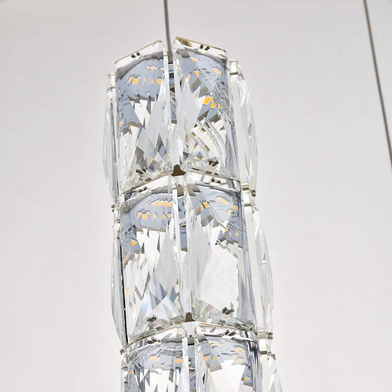 Image 3 Polaris 12" Wide Gold Crystal LED Multi Light Pendant more views