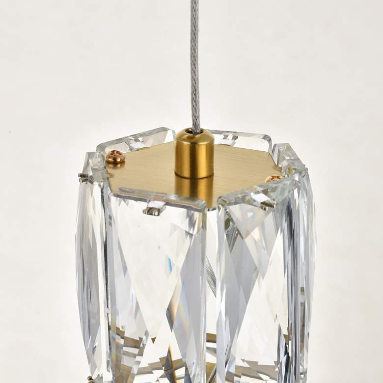 Image 4 Polaris 12 inch Wide Gold Crystal LED Multi Light Pendant more views