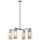 Polaris 13.4"H 4-Light Gold Accented Steel Outdoor Pendant w/ Clear Sh