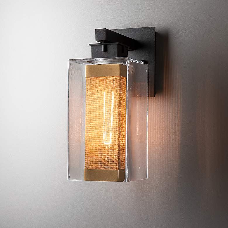 Image 5 Polaris 14" High Coastal Black and Gold Outdoor Wall Light more views
