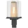 Polaris 18"H Gold Accented Black Outdoor Post Light w/ Clear Shade