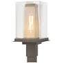 Polaris 18"H Gold Accented Smoke Outdoor Post Light w/ Clear Shade