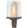 Polaris 18"H Silver Accented Bronze Outdoor Post Light w/ Clear Shade