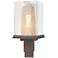 Polaris 18"H Silver Accented Bronze Outdoor Post Light w/ Clear Shade