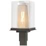Polaris 18"H Silver Accented Oiled Bronze Outdoor Post Light w/ Clear 