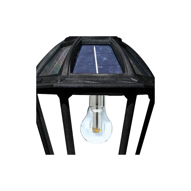 Image 2 Polaris 19 1/4" High Black Solar LED Outdoor Post Light more views