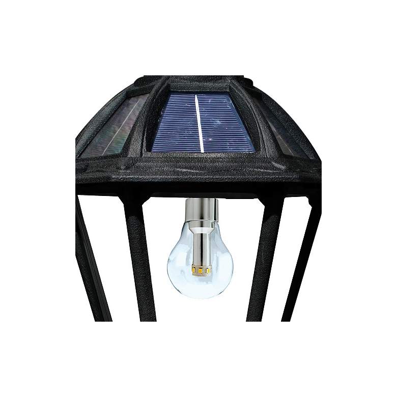 Image 2 Polaris 19 1/4 inch High Black Solar LED Outdoor Post Light more views