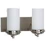 Polaris; 2 Light; 14 in.; Vanity with Satin Frosted Glass Shades
