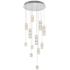 Polaris 24" Wide Chrome and Crystal LED Multi Light Pendant