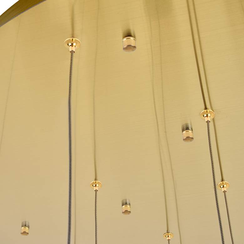 Image 5 Polaris 28" Wide Gold and Crystal LED Multi Light Pendant more views