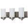 Polaris; 3 Light; 21 in.; Vanity with Satin Frosted Glass Shades