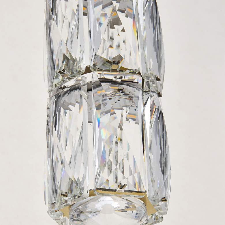 Image 5 Polaris 36" Wide Gold Crystal LED Linear Multi Light Pendant more views
