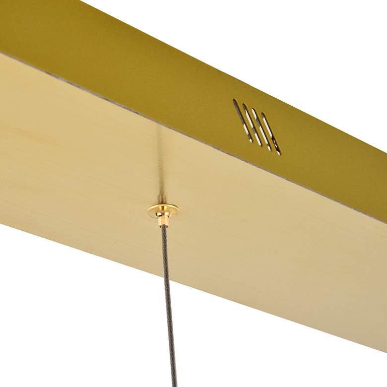 Image 6 Polaris 36" Wide Gold Crystal LED Linear Multi Light Pendant more views