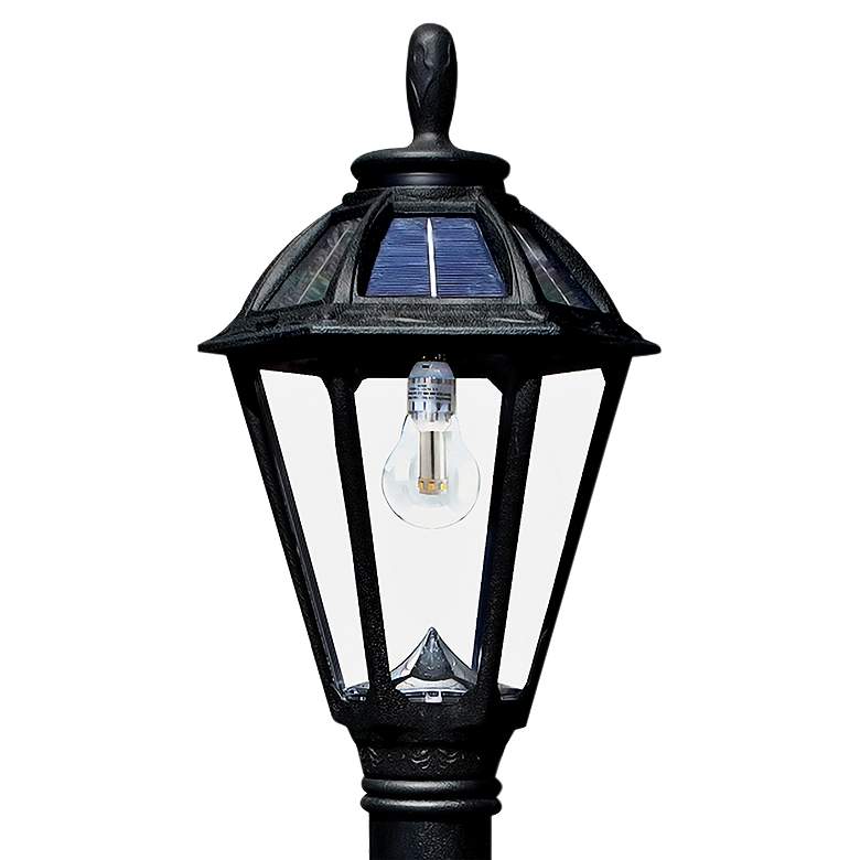 Image 2 Polaris Bollard 44 1/4" High Black Solar LED Landscape Light more views