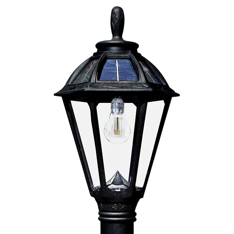 Image 2 Polaris Bollard 44 1/4 inch High Black Solar LED Landscape Light more views