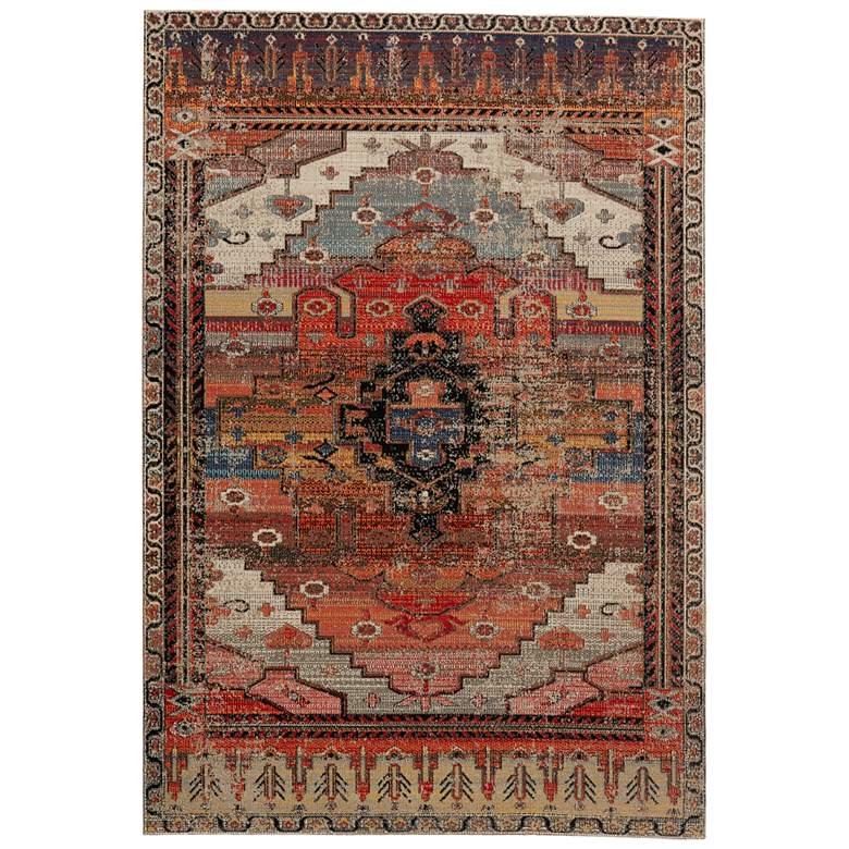 Image 2 Polaris Cicero POL40 5'3"x7'6" Orange Rectangular Area Ru