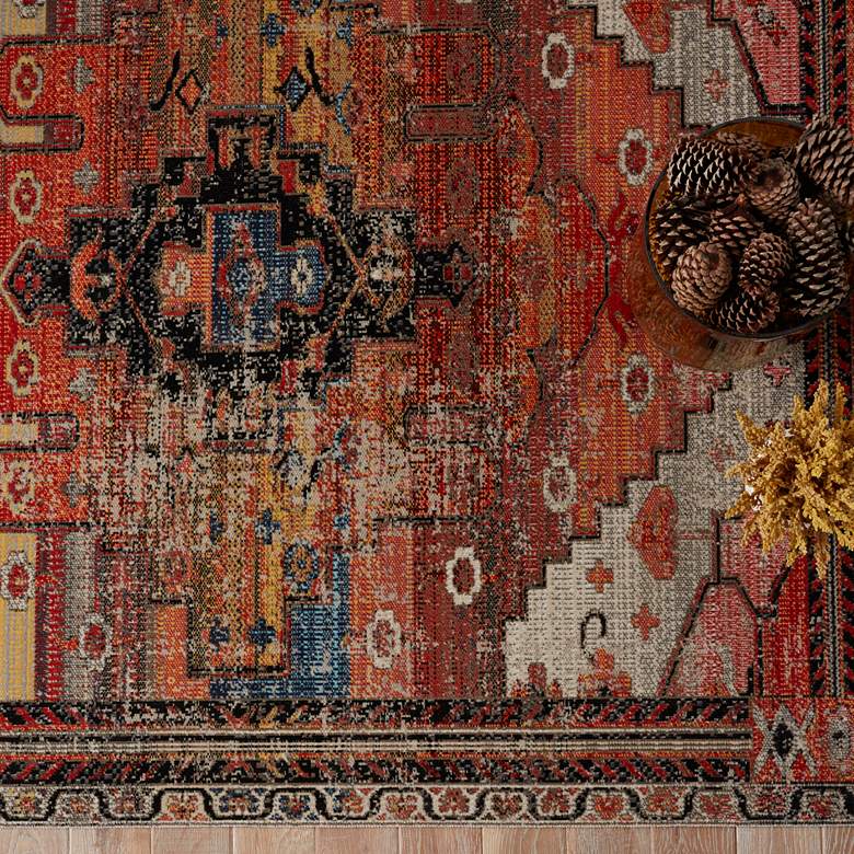 Image 7 Polaris Cicero POL40 5'3"x7'6" Orange Rectangular Area Ru more views
