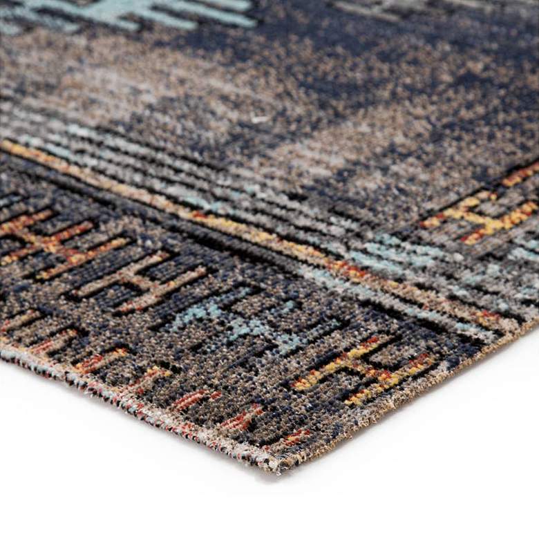 Image 2 Polaris Dez POL18 5'3"x7'6" Blue and Orange Tribal Area R more views