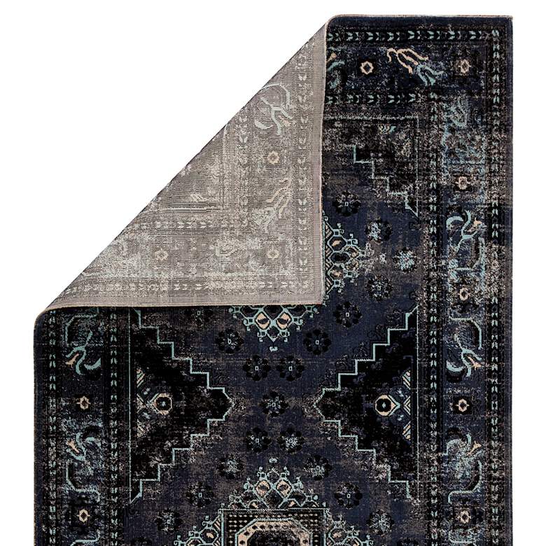 Polaris Westlyn POL24 5&#39;3&quot;x7&#39;6&quot; Black and Blue Area Rug more views