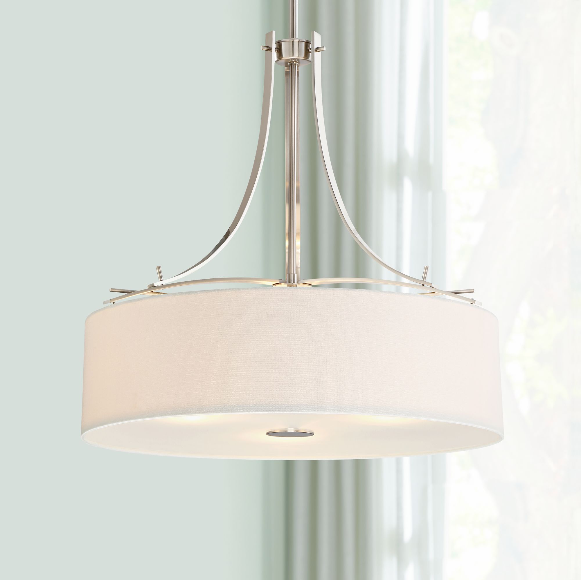 3 light brushed nickel pendant