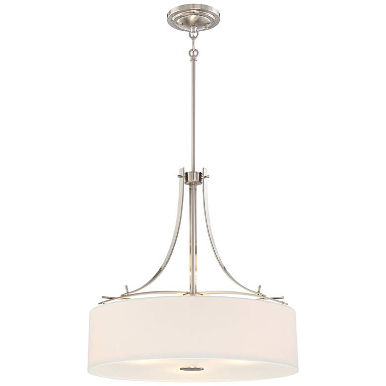 Poleis 20&quot; Wide 3-Light Brushed Nickel Pendant Light more views