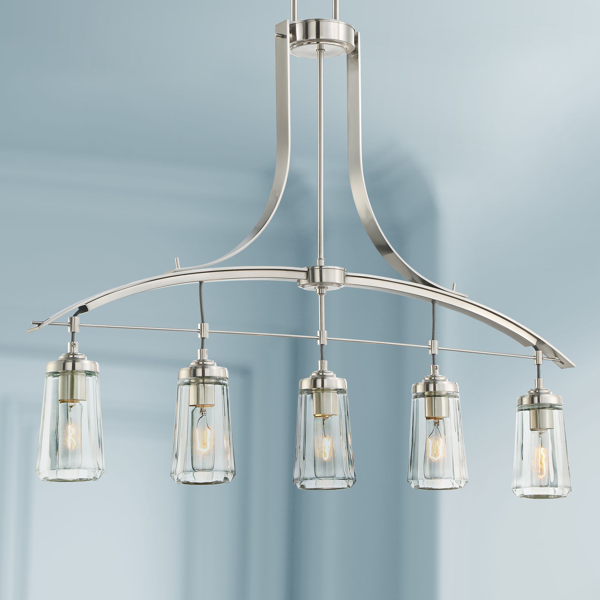 Brushed nickel kitchen on sale island pendant lighting