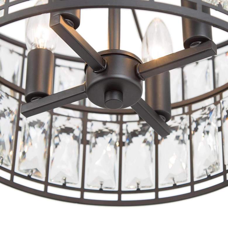 Image 3 Polia 15 1/2" Wide Black 4-Light 2-Tier Drum Chandelier more views