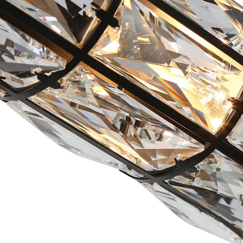 Image 2 Polia 27" Wide Black Metal 4-Light Island Chandelier more views