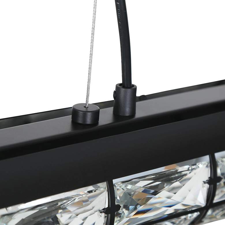 Image 4 Polia 27" Wide Black Metal 4-Light Island Chandelier more views