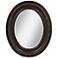 Polini Dark Brown 27 3/4" x 34" Oval Wall Mirror