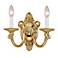 Polished Brass 11 1/2" High Two Light Wall Sconce