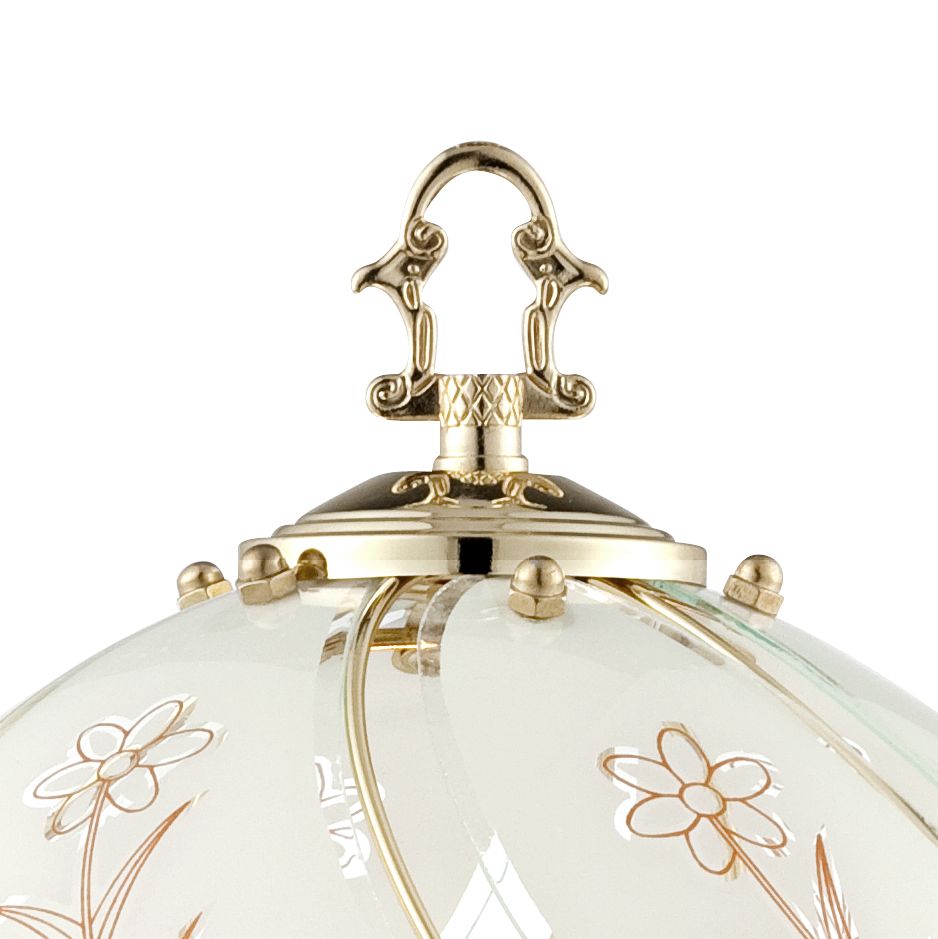 Image 4 Polished Brass and Flower Petal Shade 15" High On-Off Touch Table Lamp more views