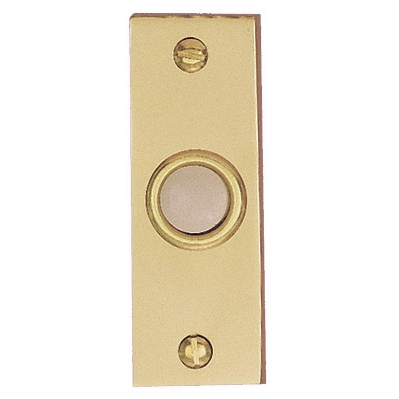 Image 1 Polished Brass Bar Style Lighted Doorbell Button