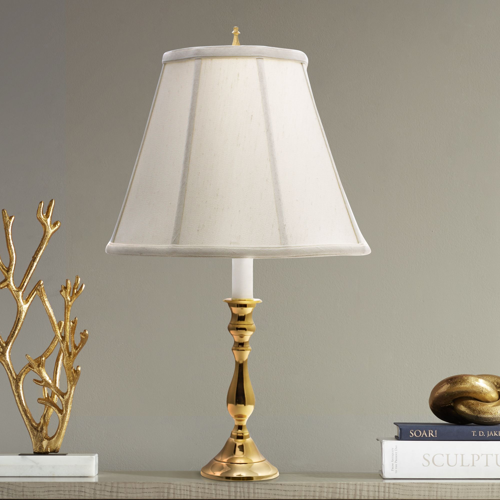 Brass candlestick table store lamps