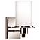 Polished Nickel and Etched Glass 8 1/2" High Wall Sconce