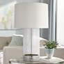 Polished Nickel and Glass Cylinder LED Table Lamp by Chapman &amp; Myers
