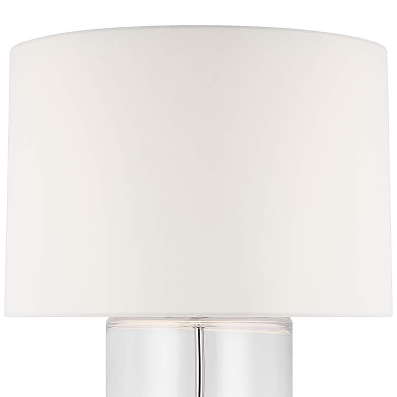 Image 3 Polished Nickel and Glass Cylinder LED Table Lamp by Chapman &amp; Myers more views