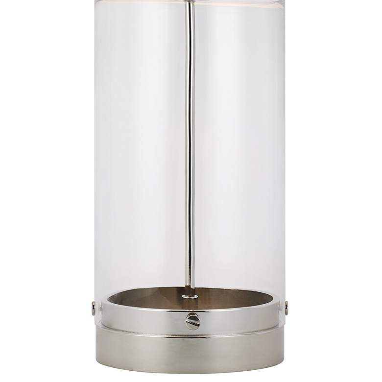 Image 4 Polished Nickel and Glass Cylinder LED Table Lamp by Chapman &amp; Myers more views