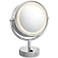 Polished Nickel Double Sided 9" Wide LED Vanity Mirror