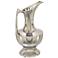 Polished Silver 12" High Ceramic Pitcher with Handle