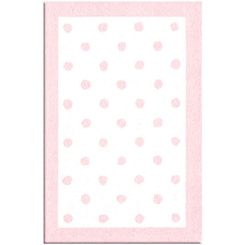 Image 1 Polka Spots 4&#39;7 inchx7&#39;7 inch Pink Area Rug