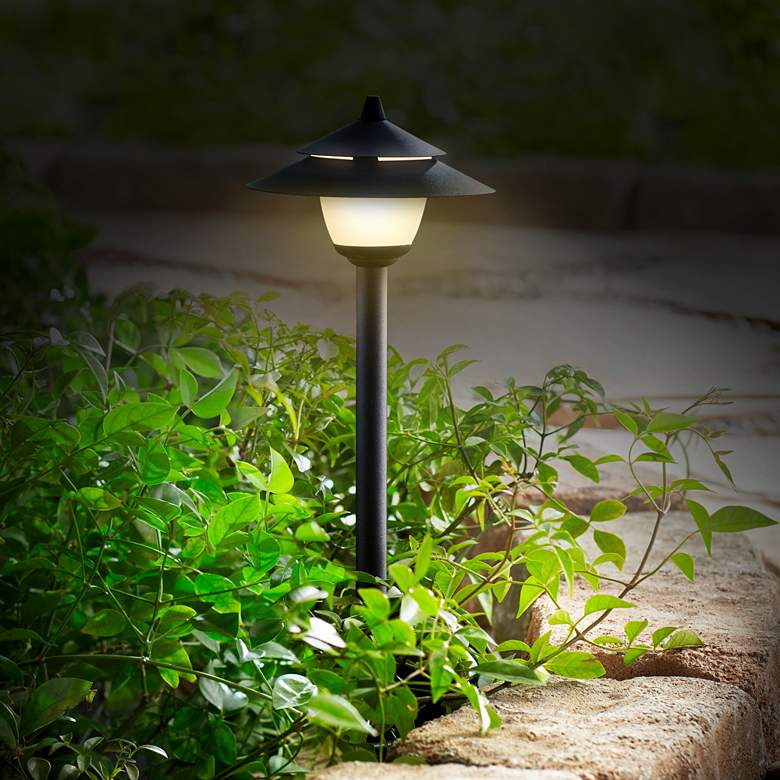 Image 3 Pollack 15 inch High Black LED Landscape Lights Set of 2 more views