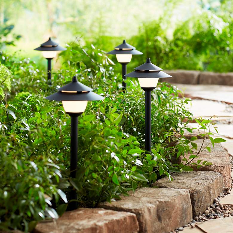 Image 6 Pollack 15 inch High Black LED Landscape Lights Set of 2 more views