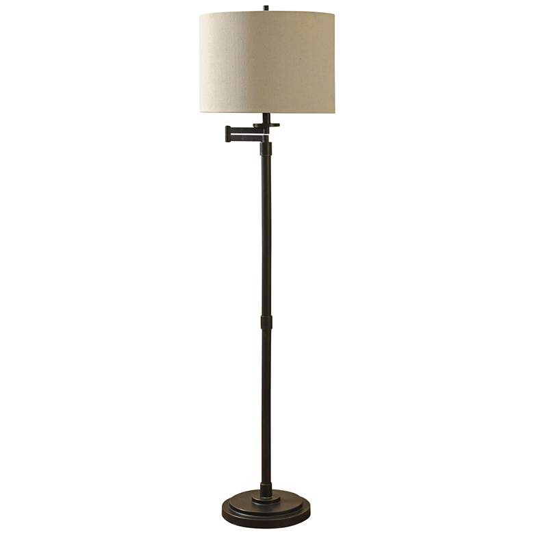 Image 2 Pollard 61 inch Espresso Bronze Swing Arm Floor Lamp