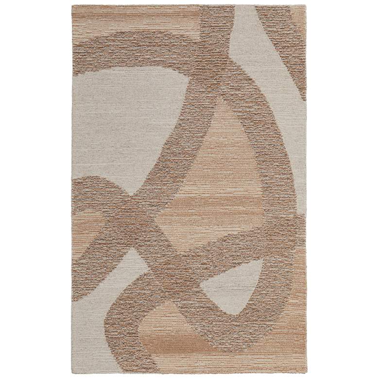 Image 1 Pollock Modern Abstract Hand Tufted Brown Area Rug 8952F