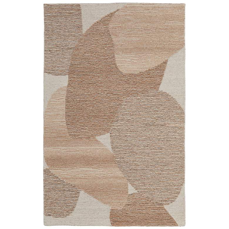 Image 1 Pollock Modern Watercolor Hand Tufted Brown Area Rug 8951F