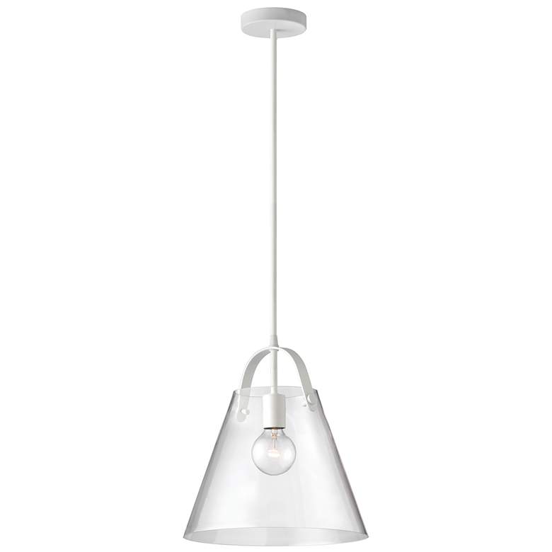 Image 1 Polly 12.75" Wide Medium Matte White Pendant